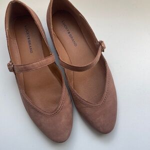 LUCKY BRAND LEATHER MARY JANES FLAT SIZE 7.5